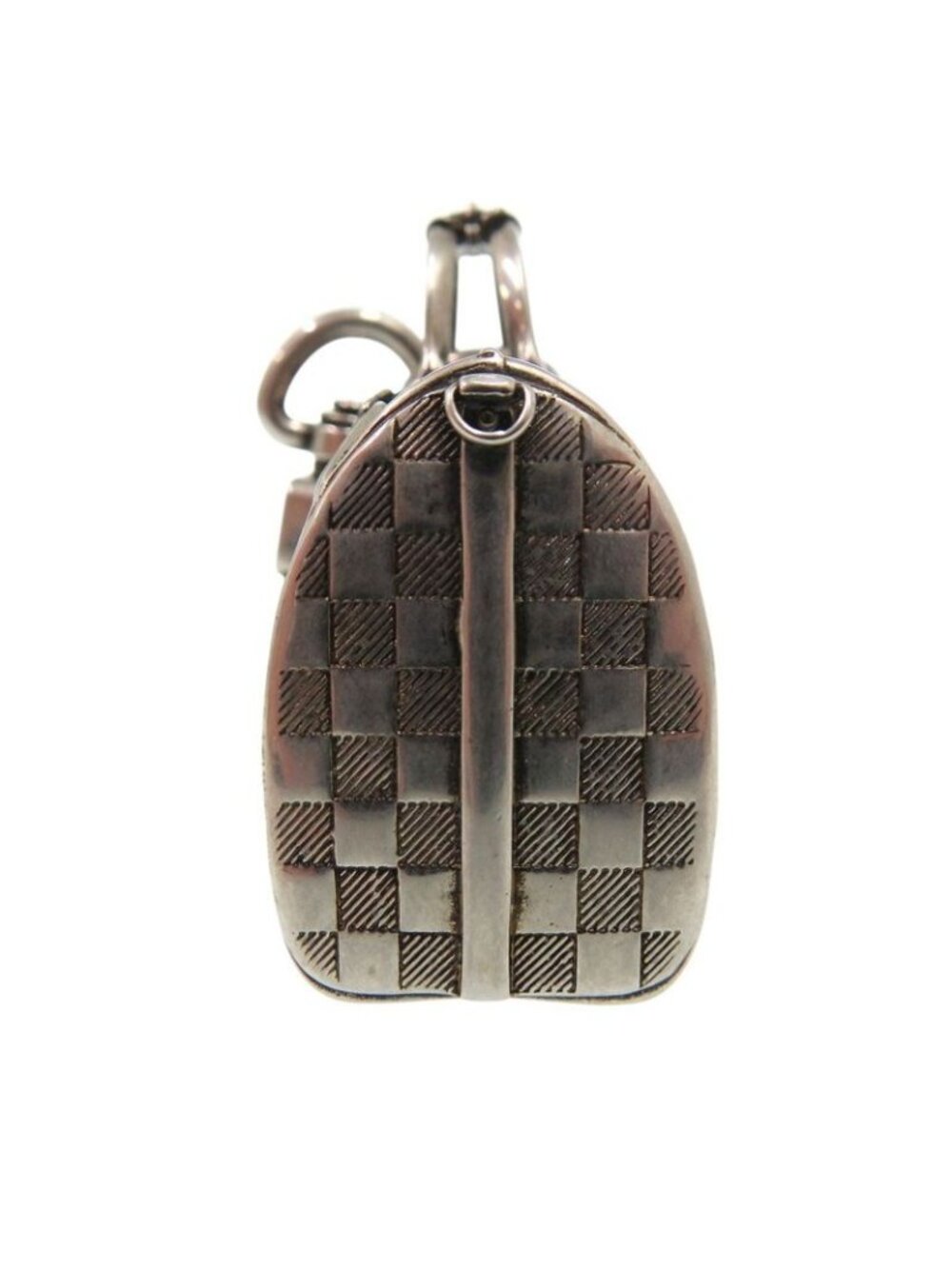 Louis Vuitton The Keepall Charm Damier Key Holder Metal Silver 1158 - Picture 2 of 10